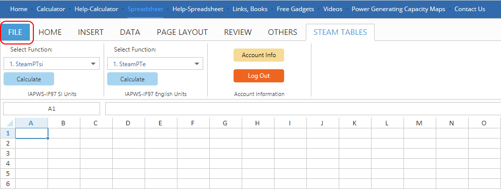 Select File tab