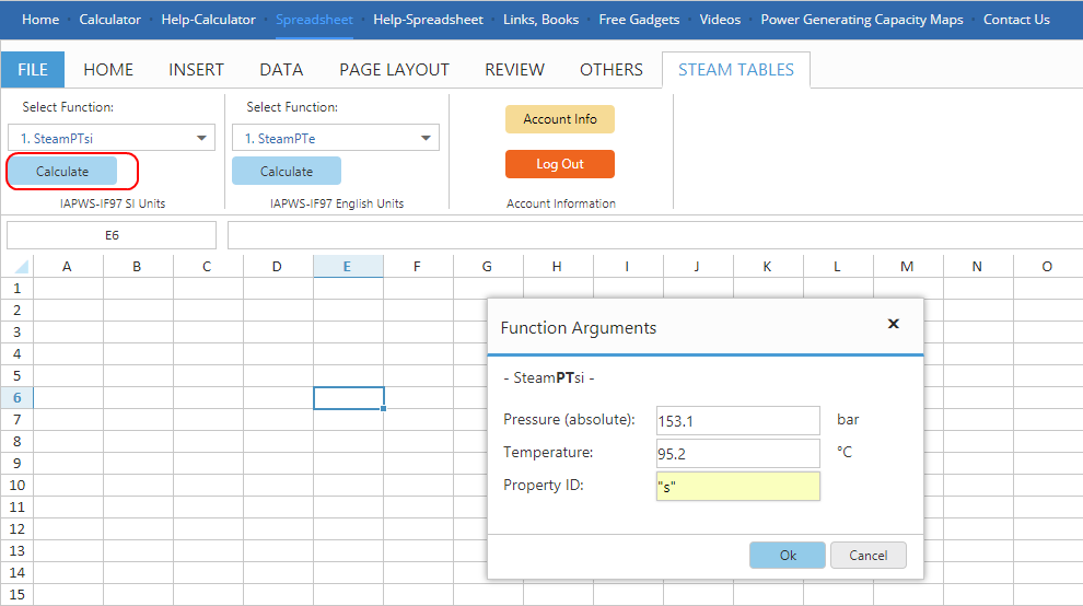 Entering a function in the Function Wizard - Step 2