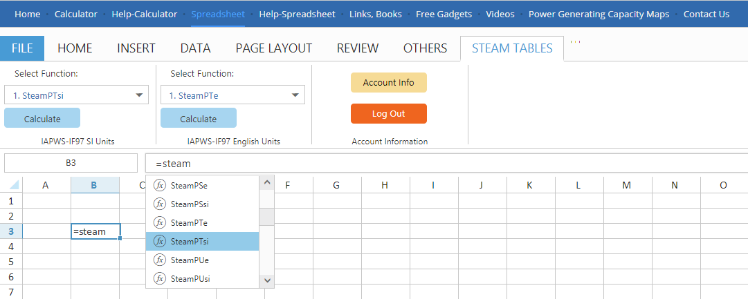 Entering a function in the formula bar - Step 1